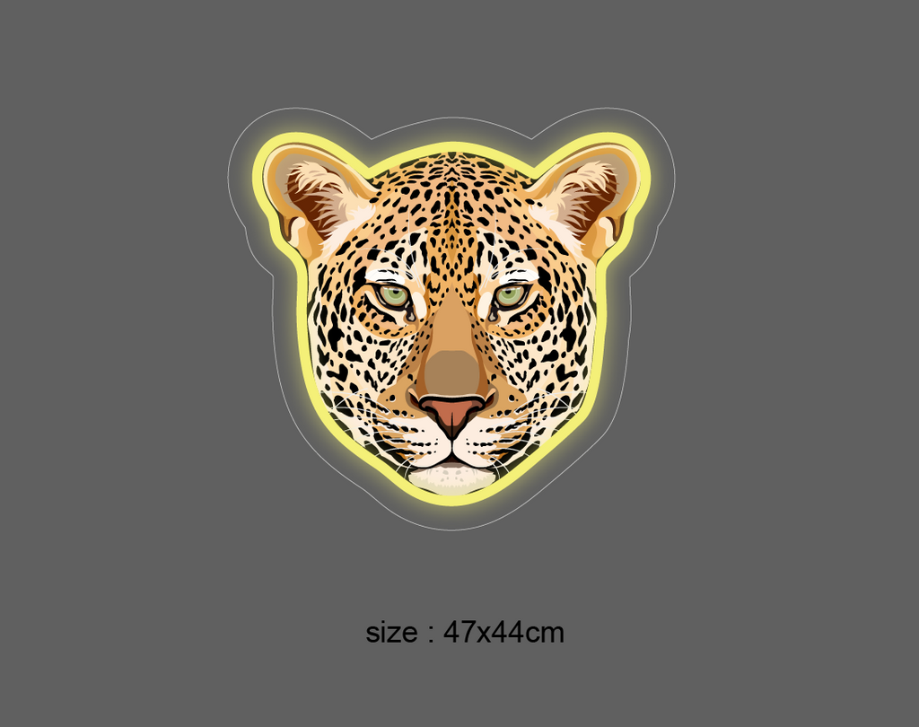 "Leopard" LED NEONSKILT. Warm white