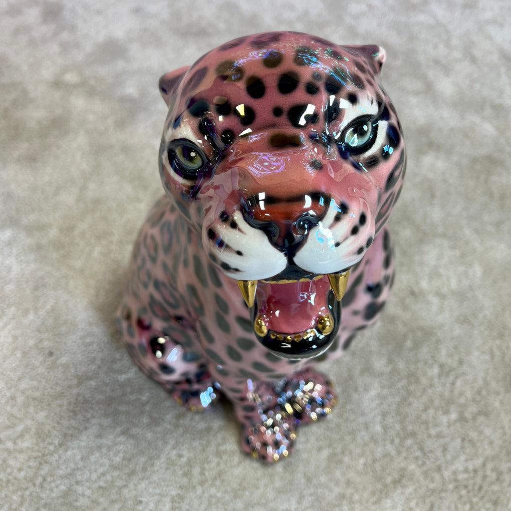 Porselen "Leopard" Metallic Pink 62 cm