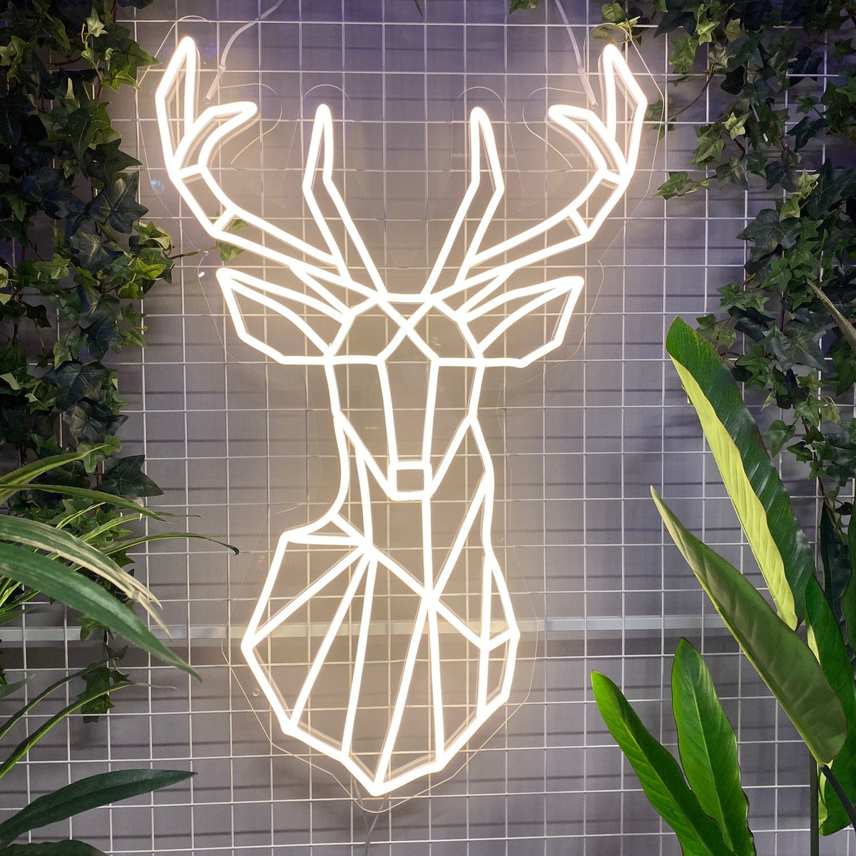 Neonskilt "RainDeer" Warm white