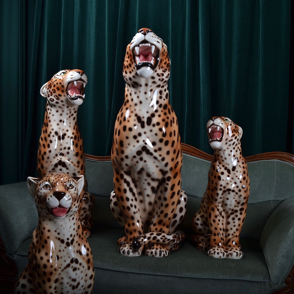 Porselen "Leopard" XL 86 cm. 1stk på lager nå!
