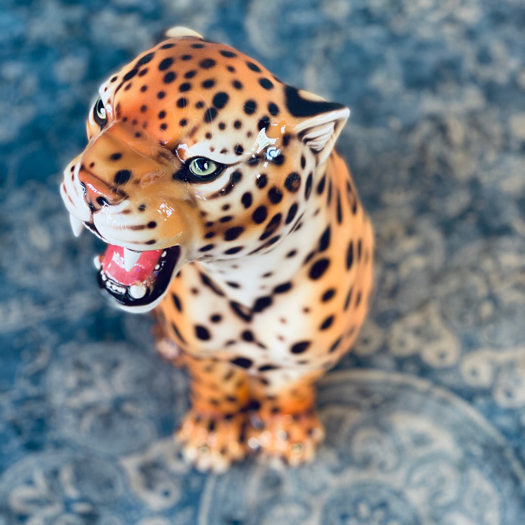 Porselen "Leopard" L 62 cm. På lager nå!