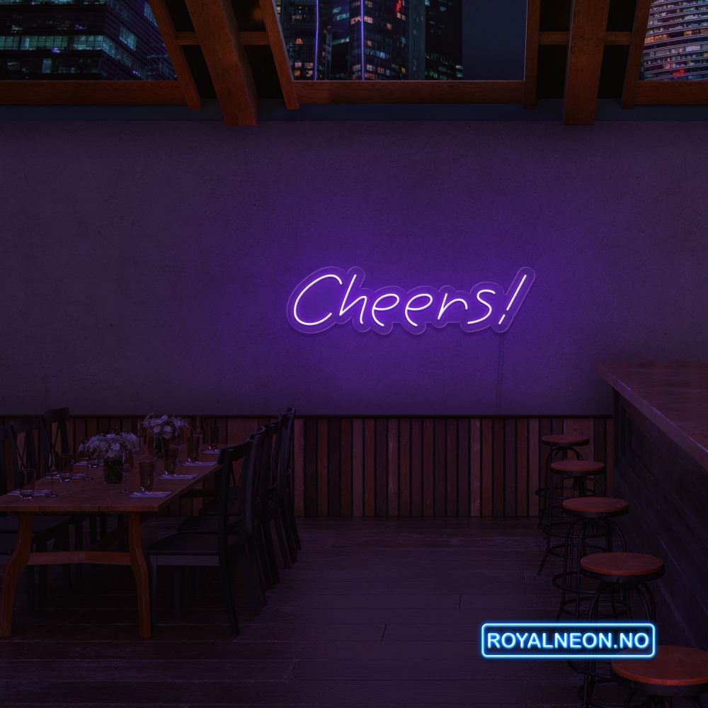 "Cheers!" Led Neonskilt. Bestilling!